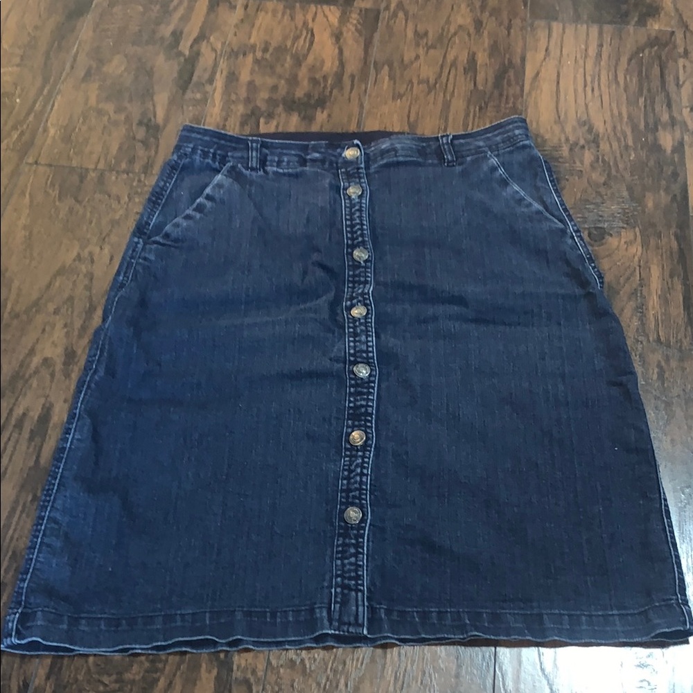 Laura Scott Blue Knee-Length A-Line Skirt